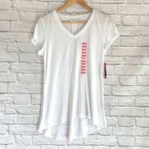 Womens Favorite Everyday Tee White V-Neck TShirt S